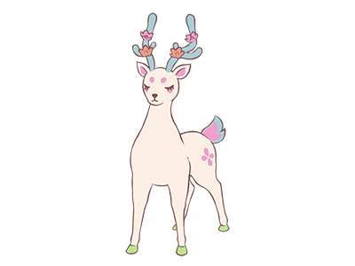 Rainbowdeer portrait