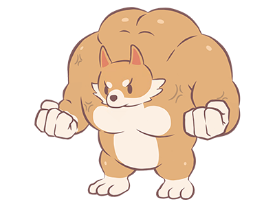Muscledog portrait